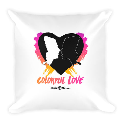Colorful Love Square Pillow