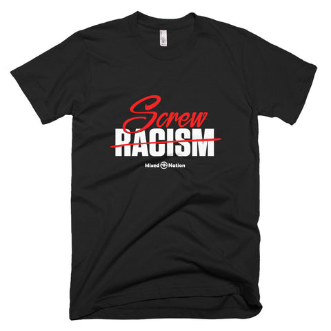 Screw Racism red/white logo unisex t-shirt